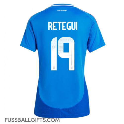 Italien Mateo Retegui #19 Fußballbekleidung Heimtrikot Damen EM 2024 Kurzarm